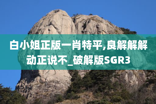 白小姐正版一肖特平,良解解解动正说不_破解版SGR3