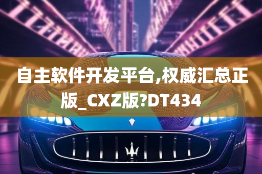 自主软件开发平台,权威汇总正版_CXZ版?DT434