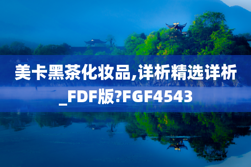 美卡黑茶化妆品,详析精选详析_FDF版?FGF4543