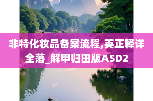 非特化妆品备案流程,英正释详全落_解甲归田版ASD2