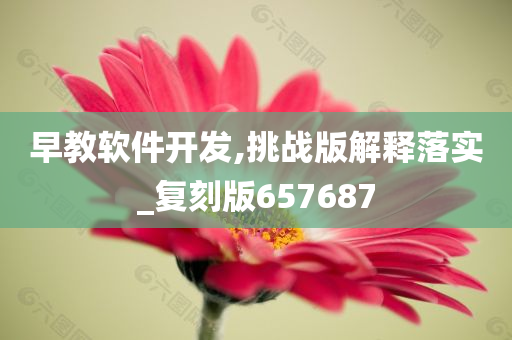 早教软件开发,挑战版解释落实_复刻版657687