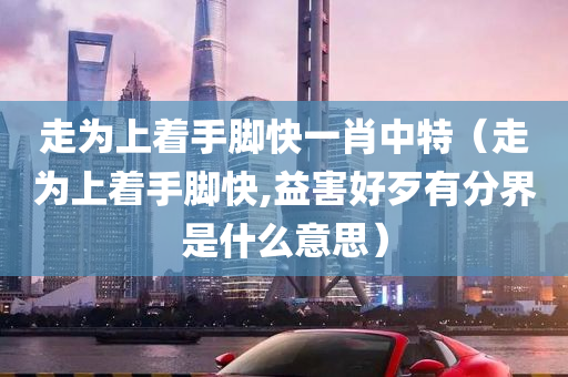 走为上着手脚快一肖中特（走为上着手脚快,益害好歹有分界是什么意思）