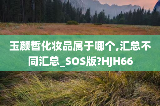 玉颜皙化妆品属于哪个,汇总不同汇总_SOS版?HJH66