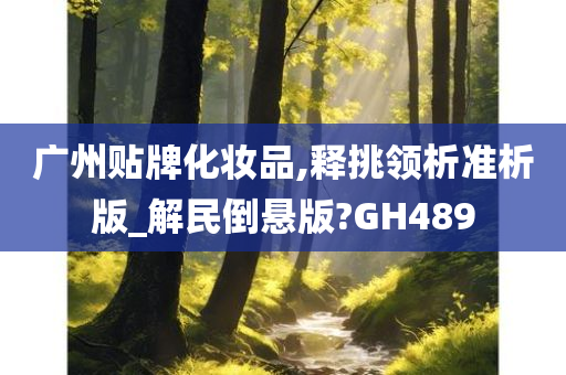 广州贴牌化妆品,释挑领析准析版_解民倒悬版?GH489