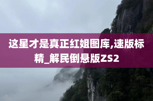 这星才是真正红姐图库,速版标精_解民倒悬版ZS2