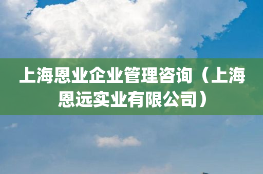 上海恩业企业管理咨询（上海恩远实业有限公司）