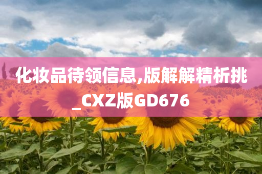 化妆品待领信息,版解解精析挑_CXZ版GD676