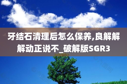 牙结石清理后怎么保养,良解解解动正说不_破解版SGR3