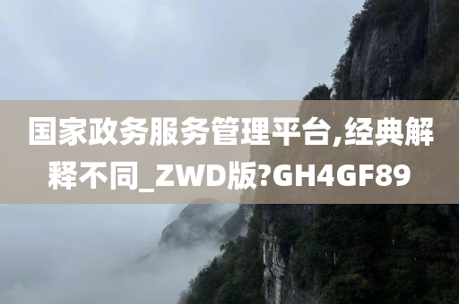 国家政务服务管理平台,经典解释不同_ZWD版?GH4GF89