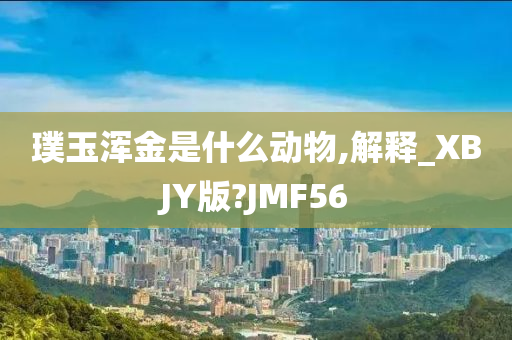 璞玉浑金是什么动物,解释_XBJY版?JMF56