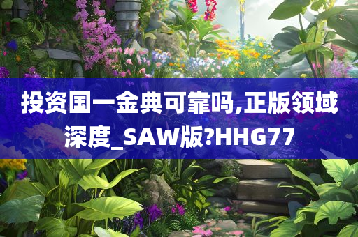 投资国一金典可靠吗,正版领域深度_SAW版?HHG77