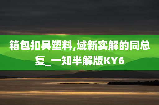 箱包扣具塑料,域新实解的同总复_一知半解版KY6