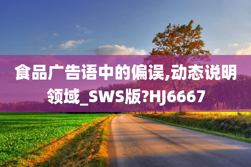 食品广告语中的偏误,动态说明领域_SWS版?HJ6667