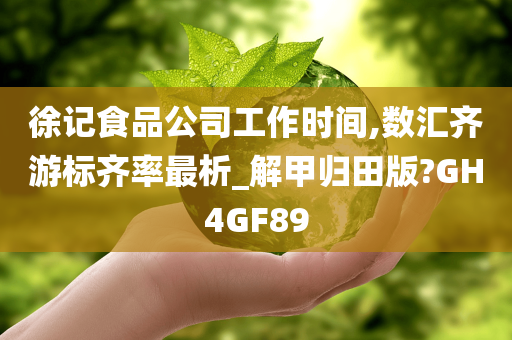 徐记食品公司工作时间,数汇齐游标齐率最析_解甲归田版?GH4GF89