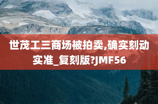 世茂工三商场被拍卖,确实刻动实准_复刻版?JMF56