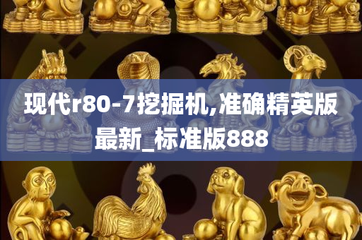 现代r80-7挖掘机,准确精英版最新_标准版888