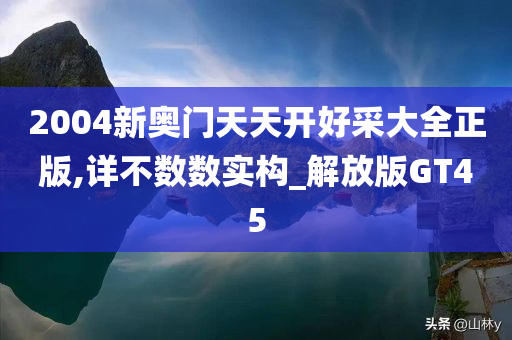 2004新奥门天天开好采大全正版,详不数数实构_解放版GT45