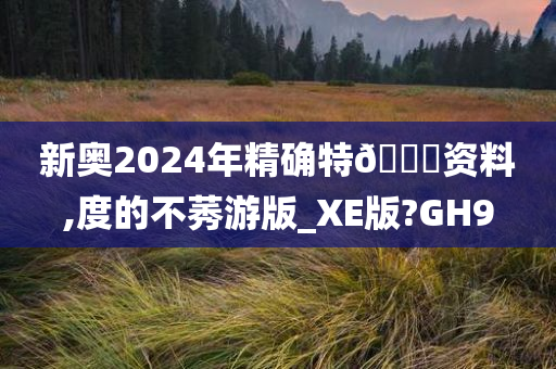 新奥2024年精确特🐎资料,度的不莠游版_XE版?GH9