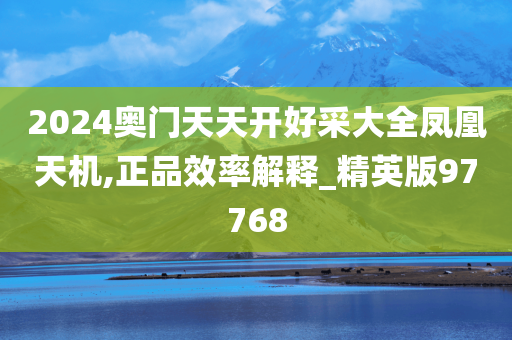 2024奥门天天开好采大全凤凰天机,正品效率解释_精英版97768