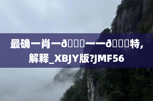 最确一肖一🐎一一🀄特,解释_XBJY版?JMF56