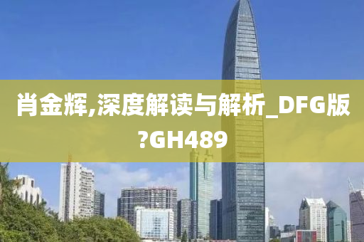 肖金辉,深度解读与解析_DFG版?GH489