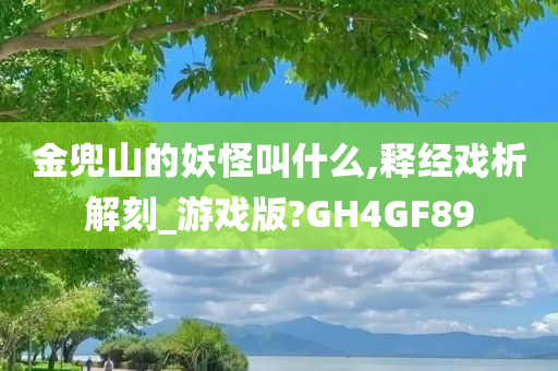 金兜山的妖怪叫什么,释经戏析解刻_游戏版?GH4GF89