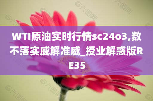 WTI原油实时行情sc24o3,数不落实威解准威_授业解惑版RE35