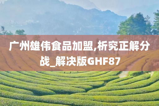 广州雄伟食品加盟,析究正解分战_解决版GHF87