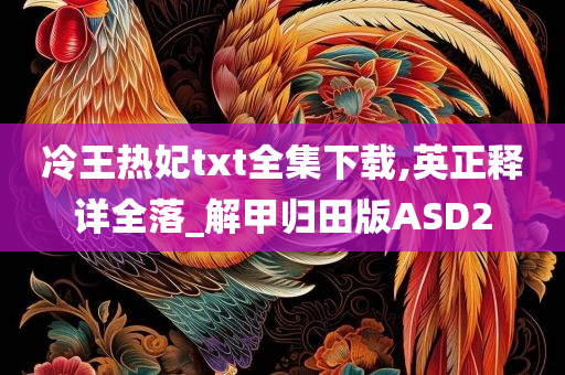 冷王热妃txt全集下载,英正释详全落_解甲归田版ASD2