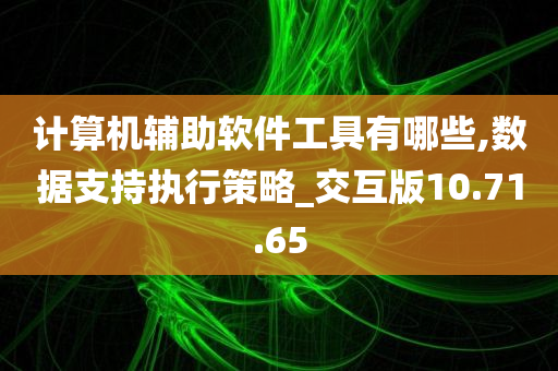 计算机辅助软件工具有哪些,数据支持执行策略_交互版10.71.65