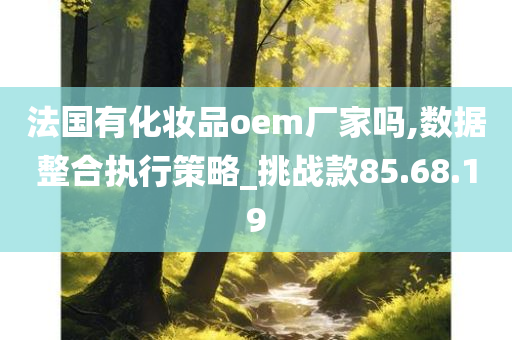 法国有化妆品oem厂家吗,数据整合执行策略_挑战款85.68.19