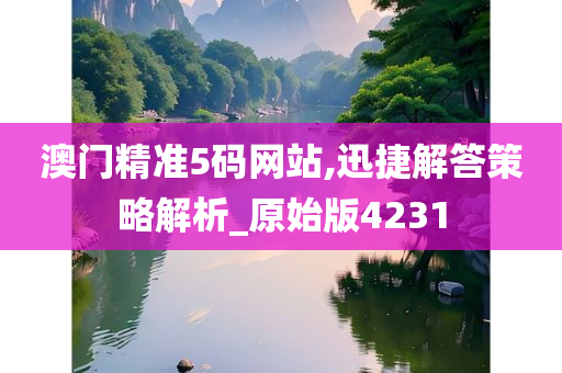 澳门精准5码网站,迅捷解答策略解析_原始版4231