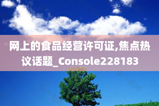 网上的食品经营许可证,焦点热议话题_Console228183