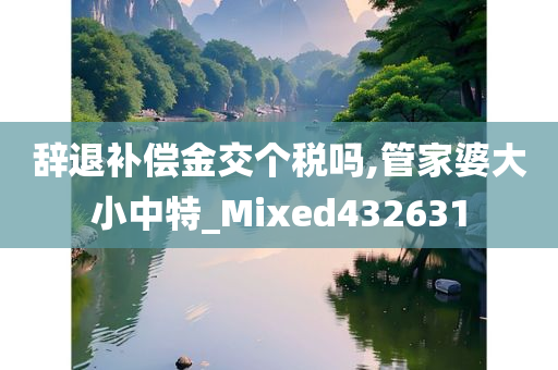 辞退补偿金交个税吗,管家婆大小中特_Mixed432631