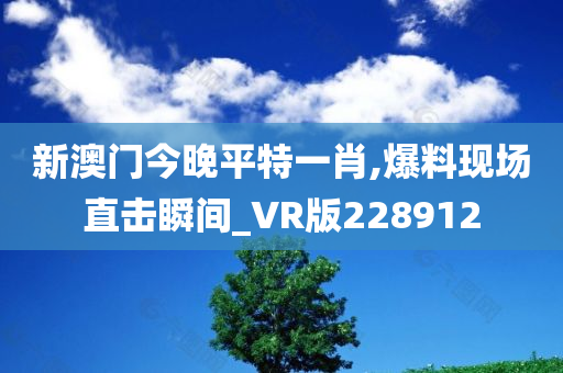 新澳门今晚平特一肖,爆料现场直击瞬间_VR版228912