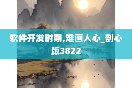 软件开发时期,难画人心_剖心版3822