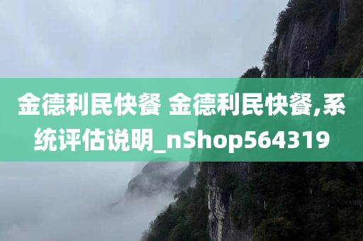 金德利民快餐 金德利民快餐,系统评估说明_nShop564319