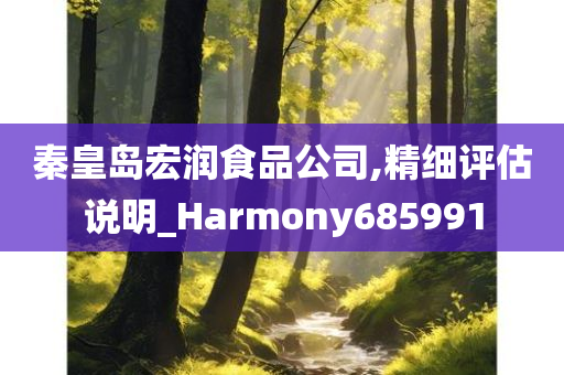 秦皇岛宏润食品公司,精细评估说明_Harmony685991