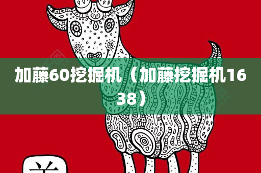 加藤60挖掘机（加藤挖掘机1638）