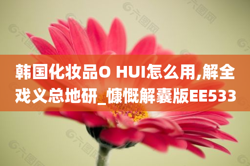 韩国化妆品O HUI怎么用,解全戏义总地研_慷慨解囊版EE533