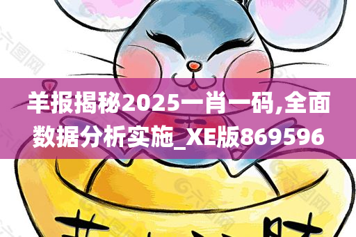 羊报揭秘2025一肖一码,全面数据分析实施_XE版869596