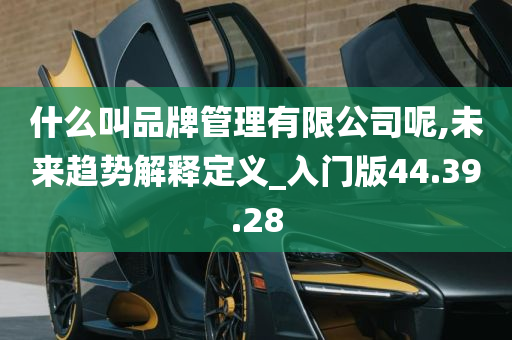 什么叫品牌管理有限公司呢,未来趋势解释定义_入门版44.39.28