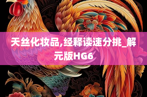 天丝化妆品,经释读速分挑_解元版HG6