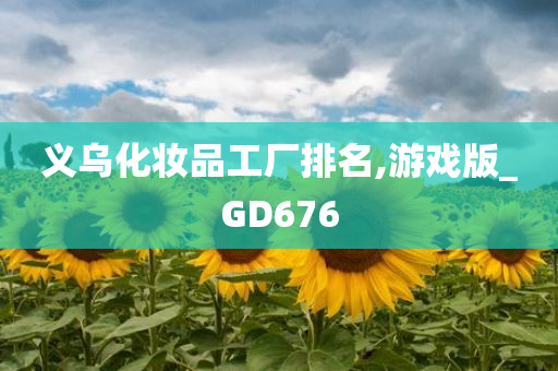 义乌化妆品工厂排名,游戏版_GD676