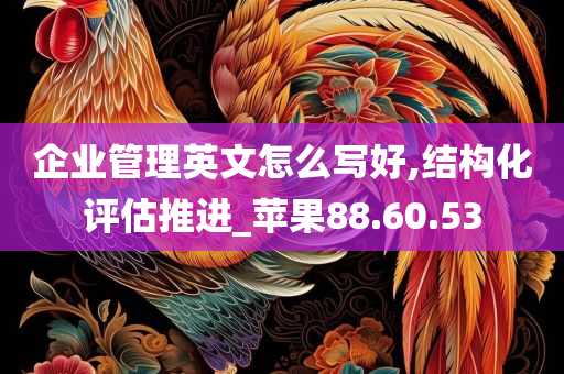 企业管理英文怎么写好,结构化评估推进_苹果88.60.53