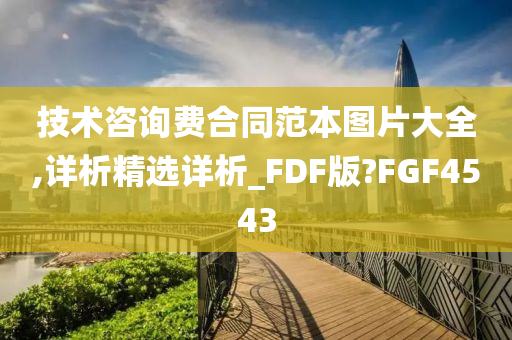 技术咨询费合同范本图片大全,详析精选详析_FDF版?FGF4543