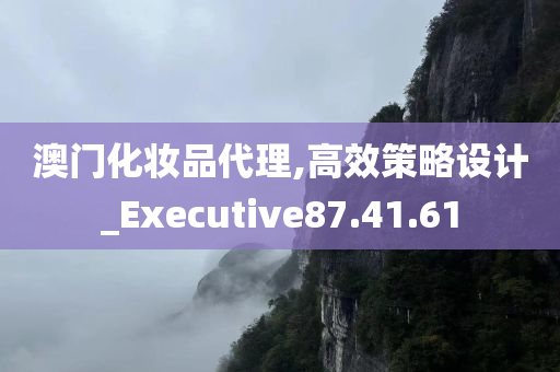 澳门化妆品代理,高效策略设计_Executive87.41.61