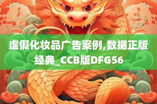 虚假化妆品广告案例,数据正版经典_CCB版DFG56