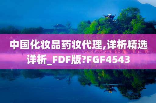 中国化妆品药妆代理,详析精选详析_FDF版?FGF4543