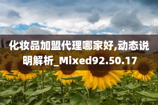 化妆品加盟代理哪家好,动态说明解析_Mixed92.50.17